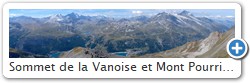 Sommet de la Vanoise et Mont Pourri à Droite, au premier plan les lacs de Tignes