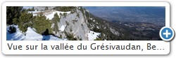 Vue sur la vallée du Grésivaudan, Belledonne, le Mont-Blanc