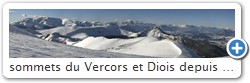 sommets du Vercors et Diois depuis la Montagne de France