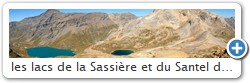 les lacs de la Sassire et du Santel devant la Grande Sassire et la Tsanteleina