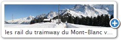 les rails du traimway du Mont-Blanc vers l'hotel Bellevue