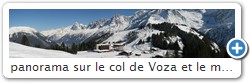 panorama sur le col de Voza et le massif du Mont-Blanc