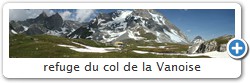 vue sur le refuge du Col de la Vanoise devant la Grande Casse
