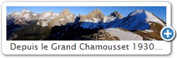 Depuis le Grand Chamousset 1930m de Gauche à droite : Obiou,  Grand Ferrand, Tête du Lauzon, Têtes des Vachères, Roc et Tête de Garnesier, Chamousset