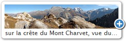 sur la crête du Mont Charvet, vue dur le Grand Bec, la Grande Casse et les glaciers de la Vanoise