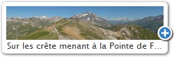 Sur les crte menant  la Pointe de Fresse,   droite le Mont-Blanc