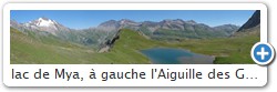 lac de Mya,  gauche l'Aiguille des Glaciers,  droite   la Pointe Lchaud et la Pointe des Ouillons.