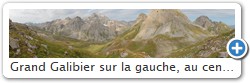 Grand Galibier sur la gauche, au centre la Pointe de la Fourche