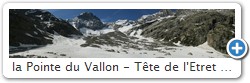 la Pointe du Vallon - Tête de l'Etret - Tête des Fetoules